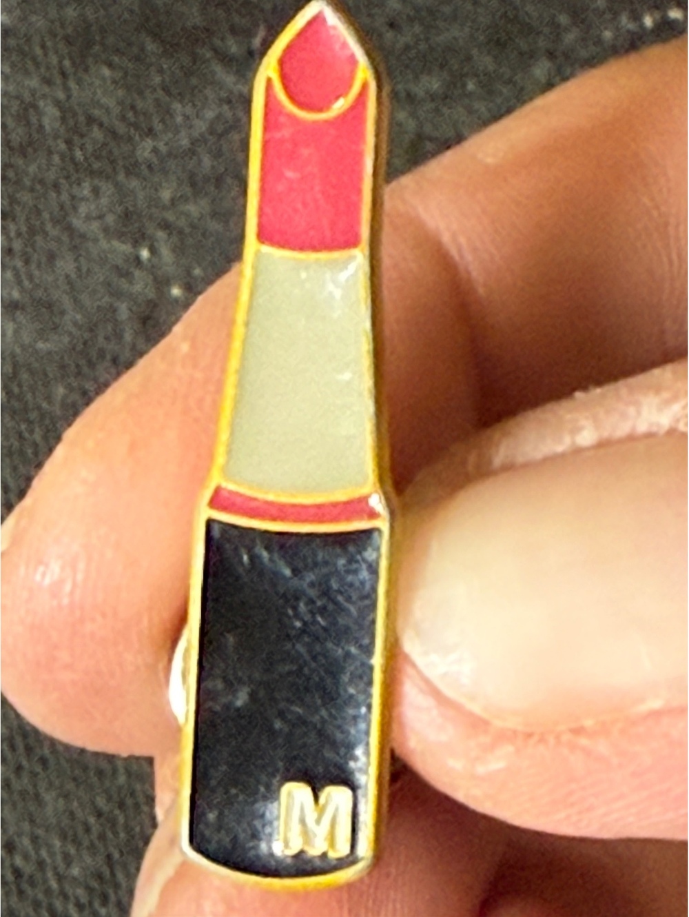 Vintage Lipstick Enamel Pin Brooch